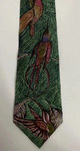 Manhattan Menswear WWF Hummingbirds Designer Mens Tie Design 142 - Picture 1 of 6