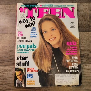 'Teen Magazine October 1991 Holli Austin River Phoenix Paula Abdul Skid Row - Picture 1 of 6