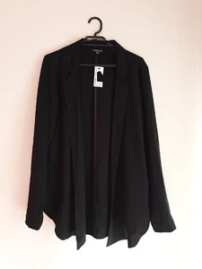 Womens WAREHOUSE blazer black size 12 soft jacket NEW 194 - Picture 1 of 10