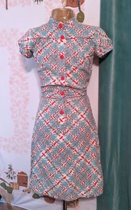 Vintage 90s does 30s 40s Linen New Wave Vaporwave Divided XS S - Picture 1 of 10