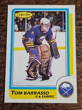1986-87 O-PEE-CHEE NHL HOCKEY #91 TOM BARRASSO BUFFALO SABRES