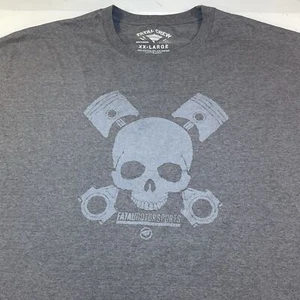 NEW FATAL CREW MOTORSPORTS MOTOCROSS MX RACING PISTON SKULL T SHIRT Mens XXL - Picture 1 of 4