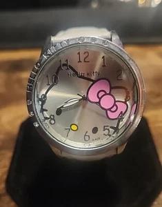 Hello Kitty Silver Faced Watch New Battery Working - Picture 1 of 8