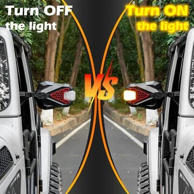 Fit For Jeep Wrangler JL JT Door Off Release Side Hinge View Mirrors+Turn Light — 第 1/4 张图片