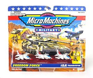 New Vintage Micro Machines Military Freedom Force - #9A Thunderbirds + 2 figures