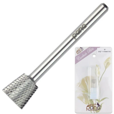 PANA Professional 4 Week Inverted Backfill Silver Carbide Nail Drill Bit Medium Grit