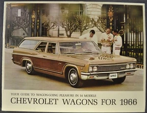 1966 Chevrolet Station Wagon Brochure Impala Caprice Chevelle Nova SportVan Orig - Picture 1 of 11