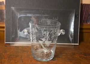 1991-92 Pittsburgh Penguins Autos Glass Ice Bucket / Serving Tray RARE Lemieux - Picture 1 of 7