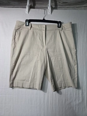 Pantalones Cortos Talbots Bermudas Perfectos Para Mujer Talla 12 Chino Beige Algodón Bolsillos Informales Foto 1 de 4