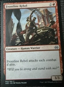 Frontline Rebel - Aether Revolt: #82, Magic: The Gathering R117 - Picture 1 of 1