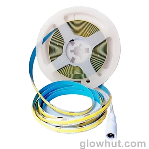 Striscia luminosa COB e connettore 320 LED/metro 12v rosso blu giallo verde bianco caldo - Foto 1 di 4