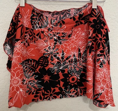 Catalina Mujer Encubrimiento Talla 2XL 18 20 Rojo Estampado Traje De Baño Cubierta Foto 1 de 4
