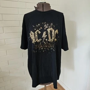 ACDC Rock Or Bust Australian Tour 2015 Black T Shirt Size 2XL Graphic Print - Picture 1 of 6