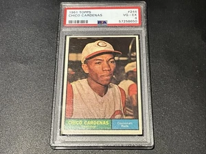 1961 TOPPS #244 CHICO CARDENAS PSA 4 - Picture 1 of 2