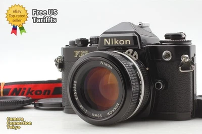[Casi COMO NUEVA] Cámara fotográfica Nikon FE2 SLR 35 mm negra Ai 50 mm f1,4 lente FE de JAPÓN Foto 1 de 4