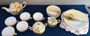 22pc Noritake Lake scene hand painter Tea Set - Picture 1 of 11