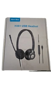 New Bee H361 USB Headset - Professional Wired Headphones with Microphone - Picture 1 of 6