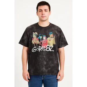 Gorillaz Tie-Dye Band T-Shirt – Size XL – Black/Gray Gildan Tee – 100% Cotton  - Picture 1 of 7