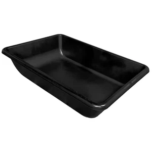 Bañera mezcladora de concreto grande de plástico negro 36x24x8 cubo utilitario de lavado sartén de 20 galones - Imagen 1 de 11