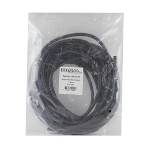 DNA WLT710 Split 7mm Convoluted Flexible Black Wire Loom Tubing 10 Metre Roll - Picture 1 of 3