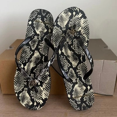 Tory Burch Snakeskin Sandals Women Slippers - W 7 - Image 1 of 4