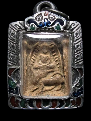 Phra Amuleto Fired Clay Buddha por LP Boi Wat Manow 1936 Foto 1 de 4
