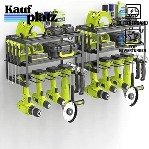 Wandhalter für Bohrmaschinen | 4-fach Aufhängung | Schraubendreherhalter - Bild 1 von 6
