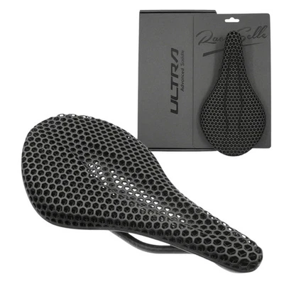 Sillín de bicicleta de carbono impreso en 3D SuperLigero 247X137 mm Cojín de sillín de bicicleta de carreras Foto 1 de 4