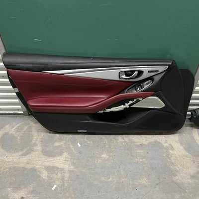 INFINITI Q60 RED SPORT 400 3.0T OEM RED N BLACK DRIVER DOOR PANEL - Image 1 of 4