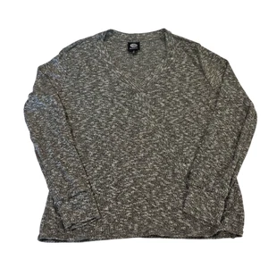 Bobeau Pullover Sweater Womens Green S Knitted V Neck Stretch Breathable Winter - Picture 1 of 11