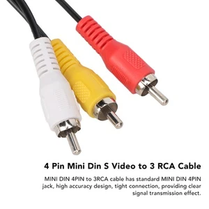 .›MINI DIN 4PIN To 3 Cable Professional 4 Pin Mini Din S Video To 3 Cab NDE - Picture 1 of 22