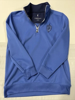 Fairway & Greene Youth Medium Honor Et Veritas Blue Quarter-Zip Tech Pullover - Image 1 of 4