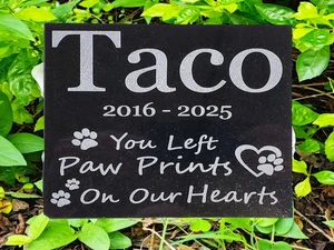 Piedra conmemorativa para mascotas lápida de jardín cementerio marcador de entierro para gato perro d9 - Imagen 1 de 14