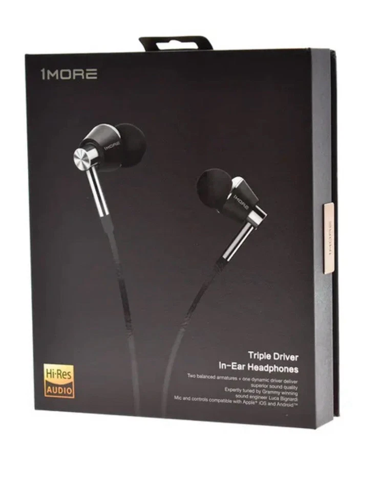 1 Más Triple Controlador Auriculares Intrauditivos Auriculares de Alta Resolución con Bajos de Alta Res Foto 1 de 1