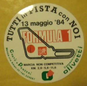 VECCHIO ADESIVO - FORMULA 1 MONZA 1984 (CC1) - Imagen 1 de 1