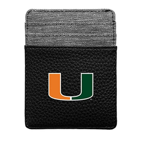 Miami Hurricanes Wallet Pebble Front Pocket Wallet Cover