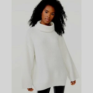 Scoop Women's Cozy Tunic Turtleneck Sweater, Off-White, Medium 8-10 - Picture 1 of 5