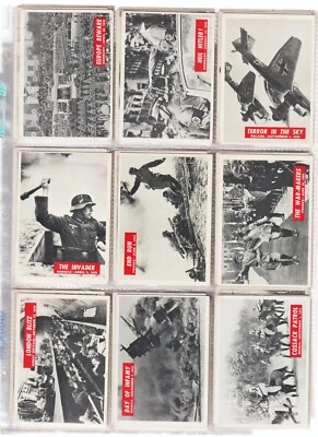 1965 War Bulletin WWII Cards Philadelphia Gum Near Set.88 cards UNMRK CHECKLIST - Imagem 1 de 4
