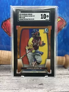 RONALD ACUNA JR Bowman WBC Flag🔥22/25🔥💎SGC 10💎Pop 2 Atlanta Braves (AR-068) - Picture 1 of 3