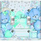 Metal Light Switch Cover Wall Plate 2 Teddy Bears Party Heart Balloon TOY023