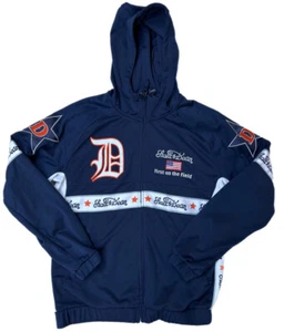 Stall and Dean Navy Detroit Tigers Full Zip Hoodie Mens Size XL Extra Large Rare - Picture 1 of 8