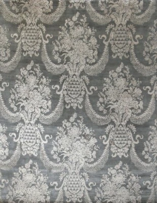 Impresionante Alfombra Oriental Nueva Anudada a Mano Damasco 8 X 10 Gris, Blanco Lana y Viscos Foto 1 de 4