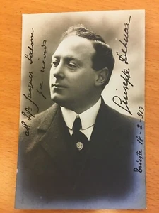Cartolina autografa di Giuseppe De Luca - Picture 1 of 1