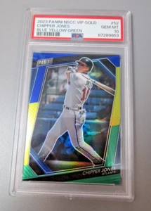 Chipper Jones 2023 Panini NSCC VIP Gold #52 Blue Yellow Green /25 PSA 10 Graded - Picture 1 of 2