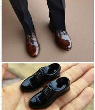 1/6th Sodier Accessary Black Brown Solid Shoes Model for 12"Male Figure
