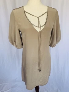 A/X ARMANI EXCHANGE Women's Silk Chemise Beige, size 0 - Picture 1 of 10