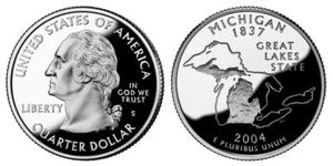 2004 S MICHIGAN STATE QUARTER I PROOF (VERY NICE COIN) - Picture 1 of 1