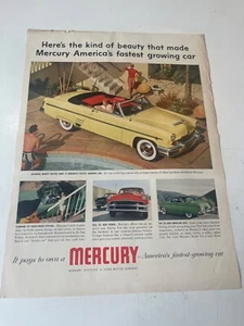 Ford Mercury Car Automotive Advertisement 1950s - Picture 1 of 1