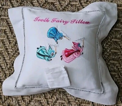 Disney Cinderella Tooth Fairy Pillow Fairy Godmothers 11x11" - Image 1 of 4