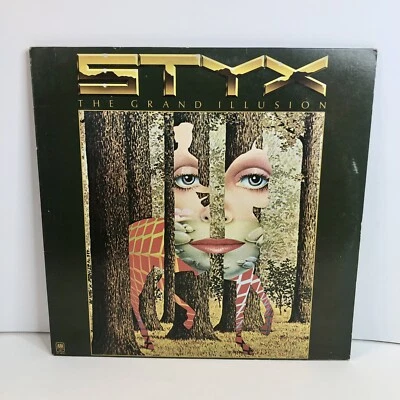STYX The Grand Illusion A&M SP-4637 LP Vinyl 1977 With Poster VTG 70’s *READ* - Image 1 of 4